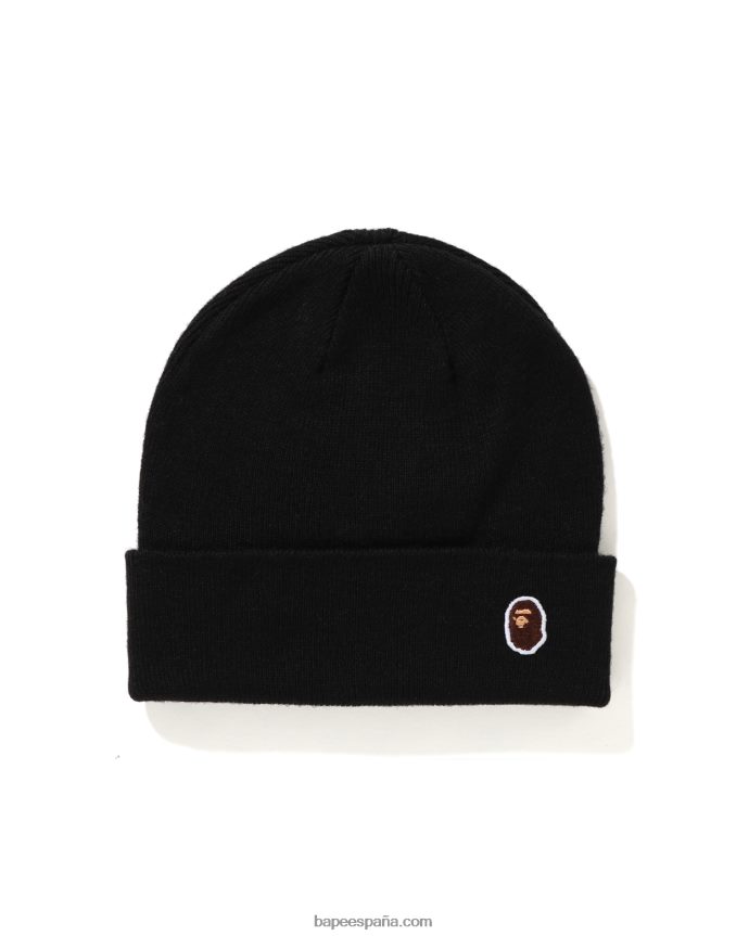 hombres A Bathing Ape gorra tejida de un punto 288PLL593 negro