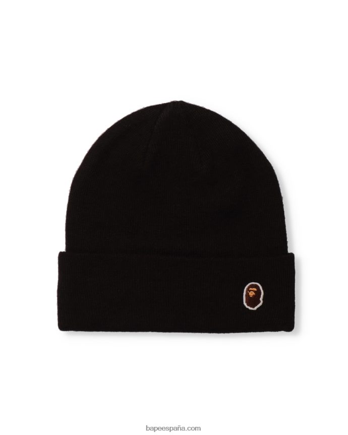hombres A Bathing Ape gorra tejida de un punto 288PLL625 negro