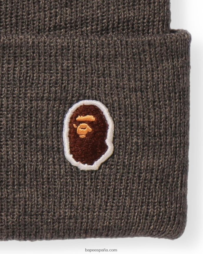 hombres A Bathing Ape gorra tejida de un punto 288PLL626 gris
