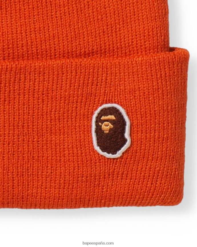hombres A Bathing Ape gorra tejida de un punto 288PLL627 naranja
