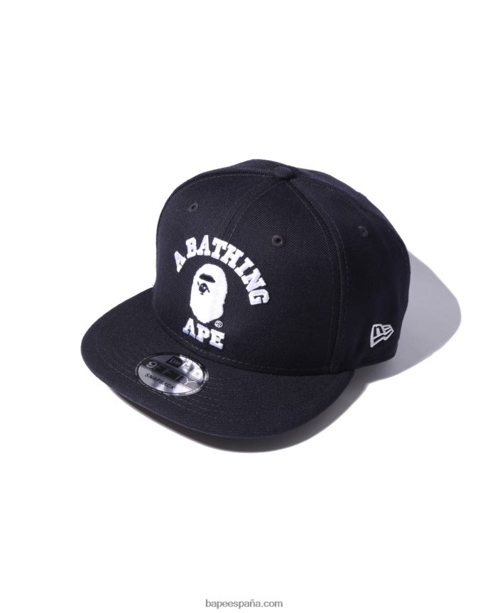 hombres A Bathing Ape gorra universitaria con cierre a presión new era 288PLL576 Azul marino
