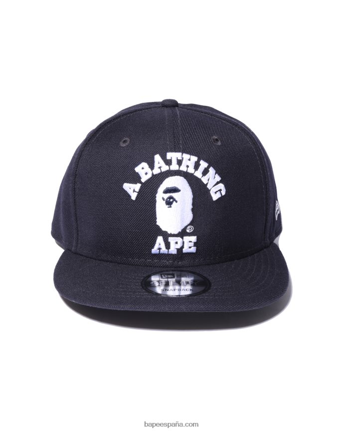 hombres A Bathing Ape gorra universitaria con cierre a presión new era 288PLL576 Azul marino
