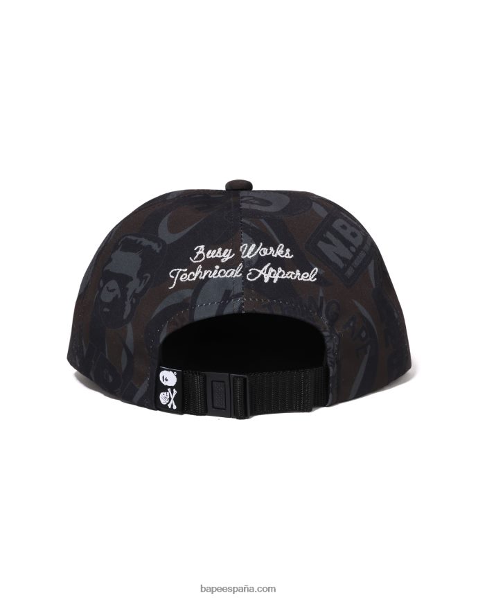 hombres A Bathing Ape gorra x nbhd 288PLL505 negro