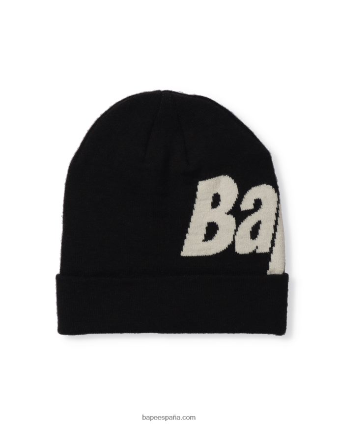 hombres A Bathing Ape gorro de lana 288PLL628 negro