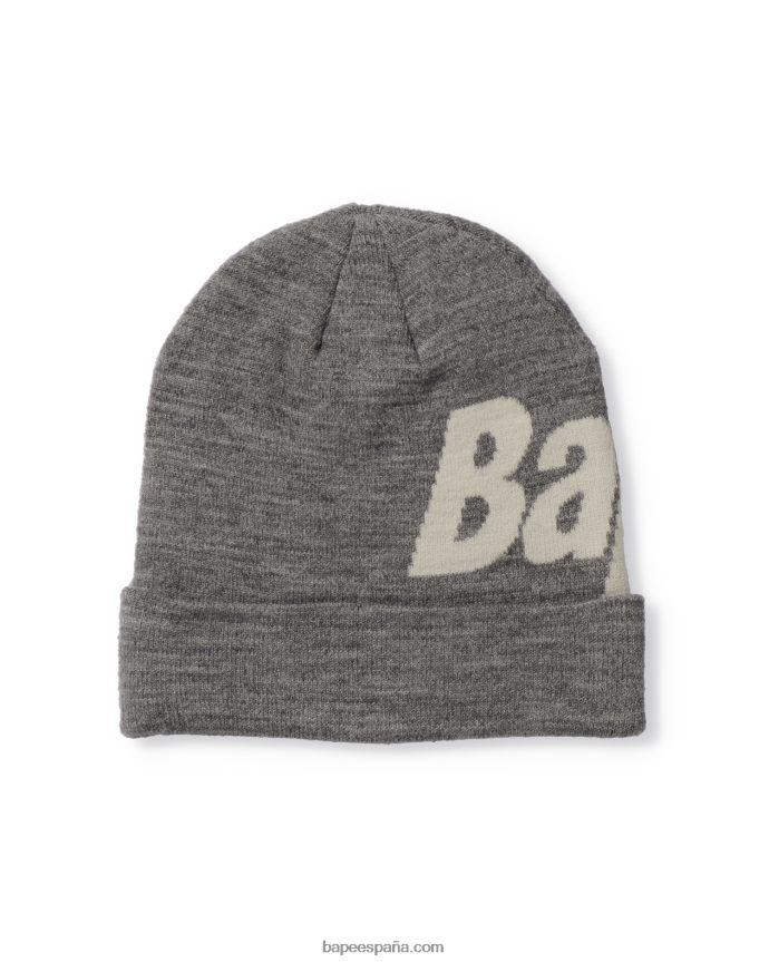 hombres A Bathing Ape gorro de lana 288PLL630 gris
