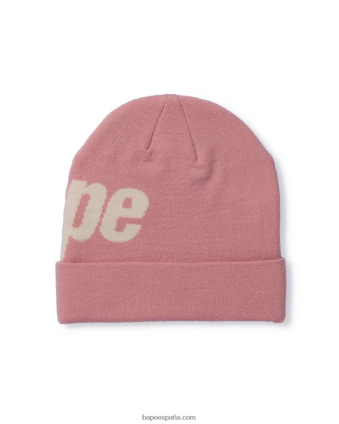 hombres A Bathing Ape gorro de lana 288PLL631 rosa