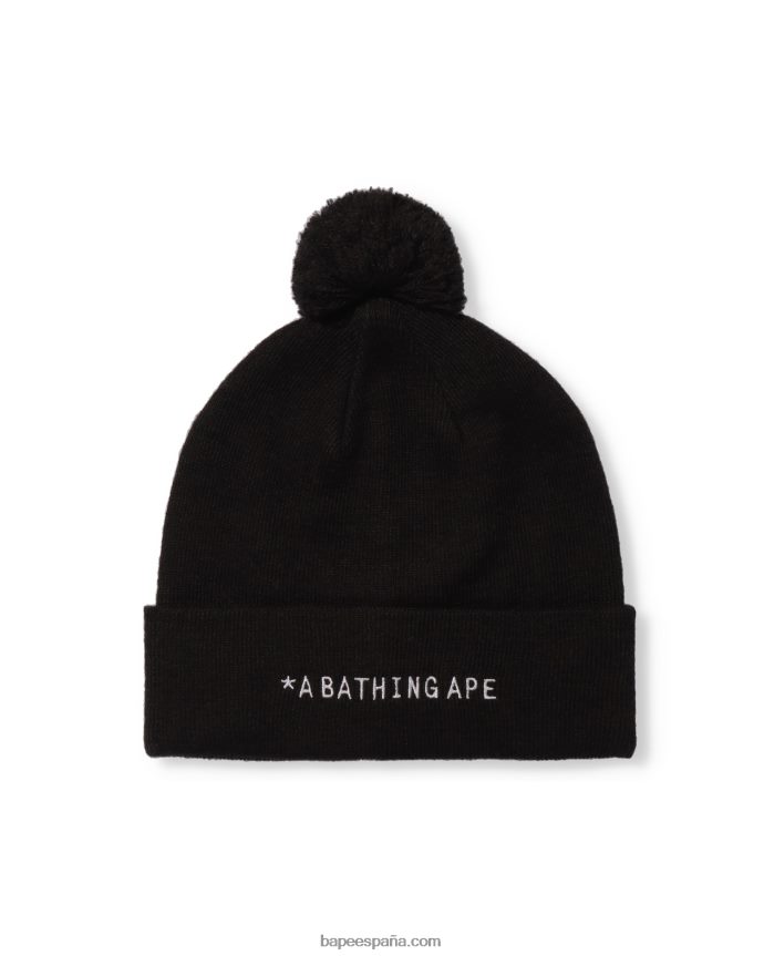 hombres A Bathing Ape gorro de punto 288PLL637 negro