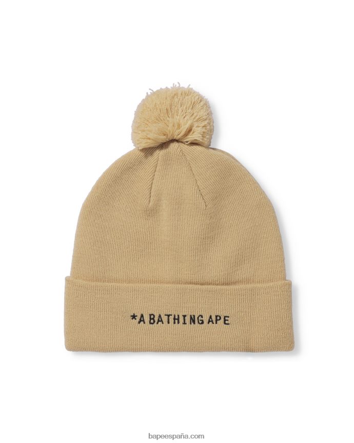hombres A Bathing Ape gorro de punto 288PLL638 helado de vainilla