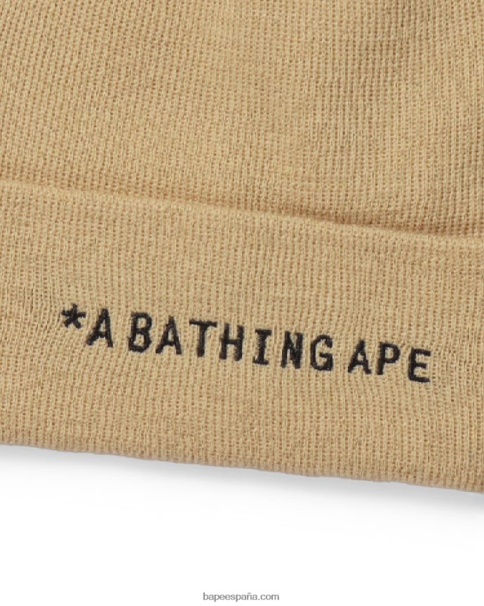 hombres A Bathing Ape gorro de punto 288PLL638 helado de vainilla