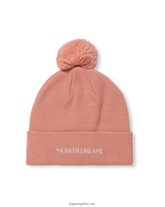 hombres A Bathing Ape gorro de punto 288PLL639 rosa