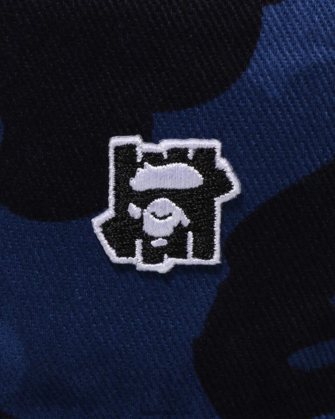 hombres A Bathing Ape sombrero de pescador de franela de camuflaje de color x undftd 288PLL519 Azul marino