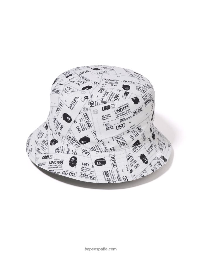 hombres A Bathing Ape sombrero de pescador de franela de camuflaje de color x undftd 288PLL519 Azul marino