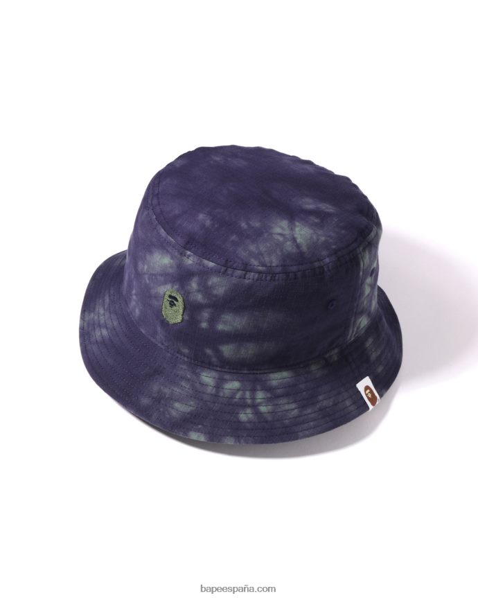 hombres A Bathing Ape sombrero de pescador de un punto con efecto tie dye 288PLL570 púrpura