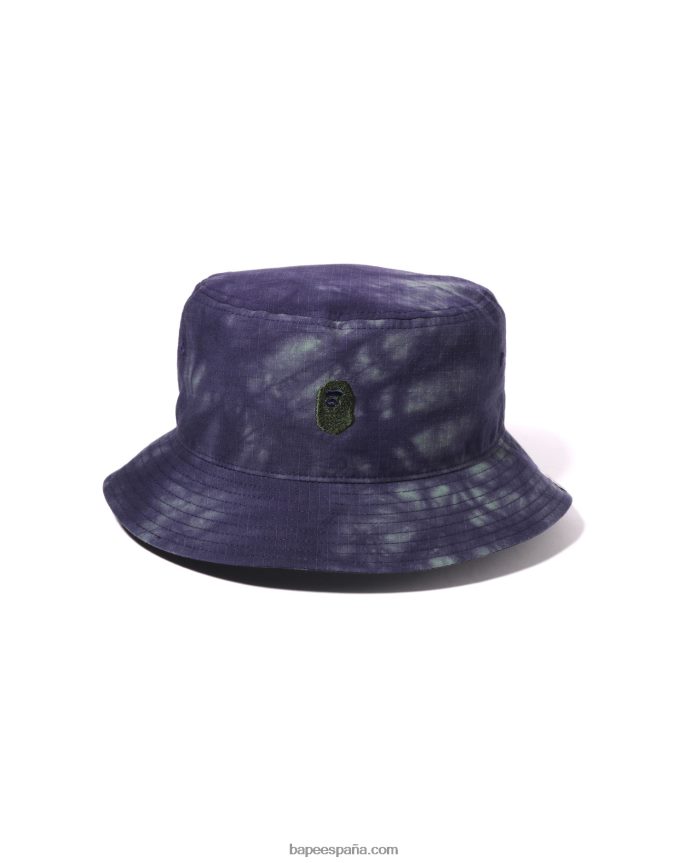hombres A Bathing Ape sombrero de pescador de un punto con efecto tie dye 288PLL570 púrpura