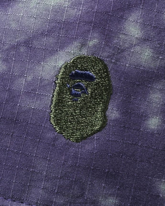 hombres A Bathing Ape sombrero de pescador de un punto con efecto tie dye 288PLL570 púrpura