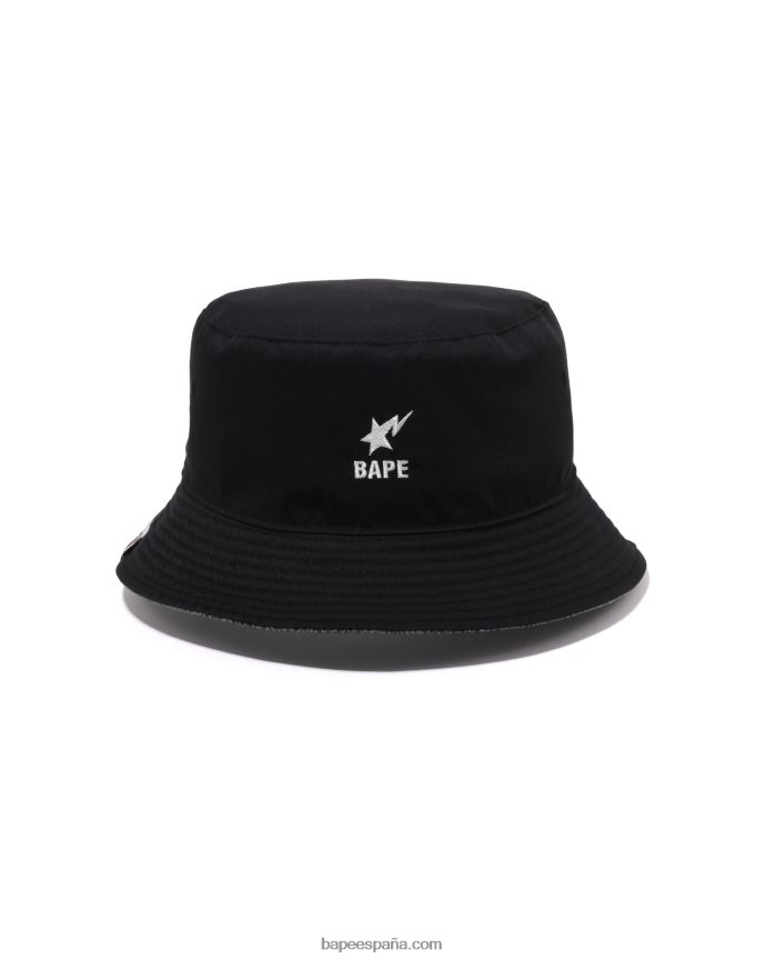 hombres A Bathing Ape sombrero de pescador reversible con motivo de serpiente 288PLL541 gris
