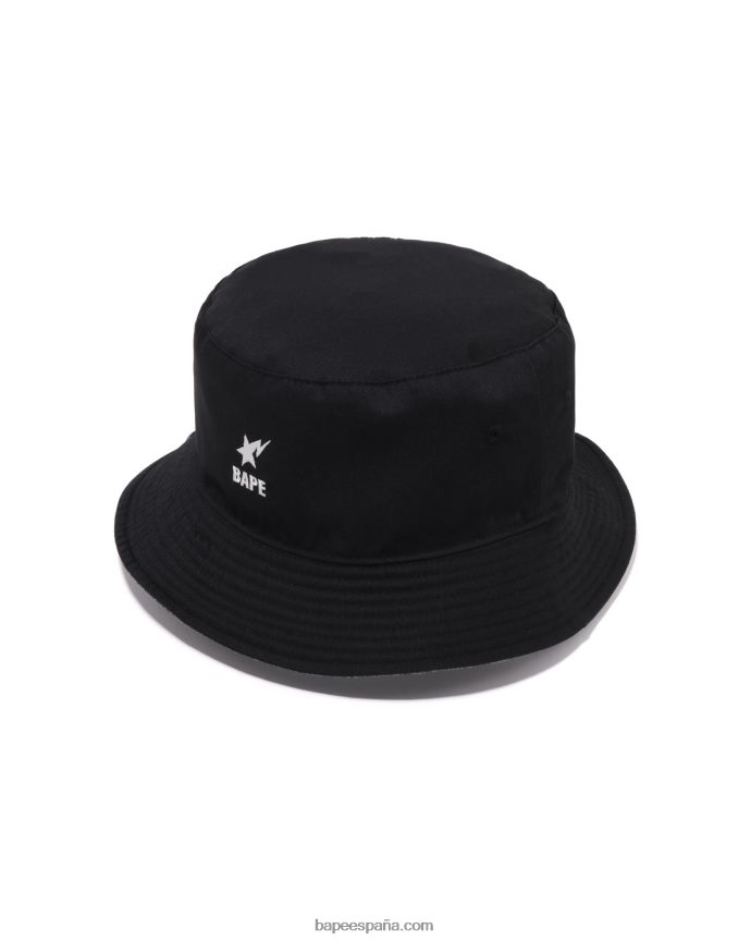 hombres A Bathing Ape sombrero de pescador reversible con motivo de serpiente 288PLL541 gris