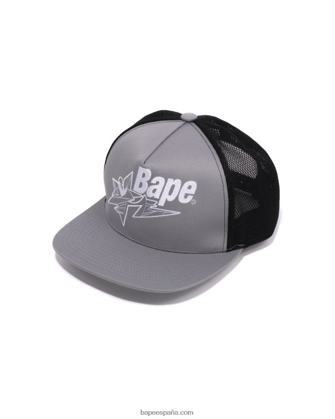 hombres A Bathing Ape tapa de malla x ldg 288PLL527 gris