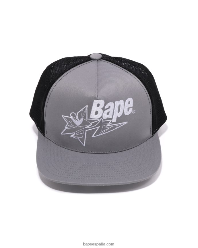 hombres A Bathing Ape tapa de malla x ldg 288PLL527 gris