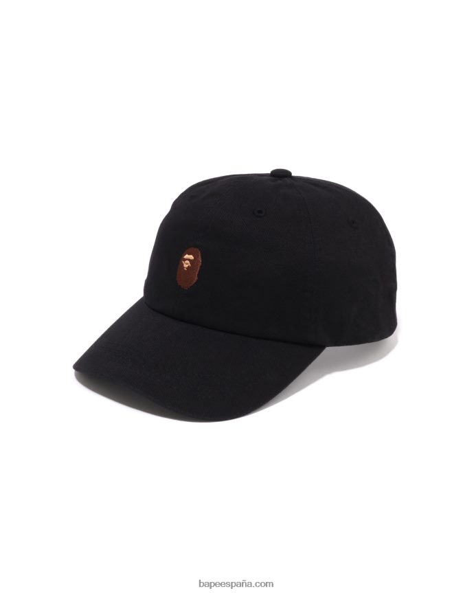 hombres A Bathing Ape tapa de panel de un punto 288PLL443 negro