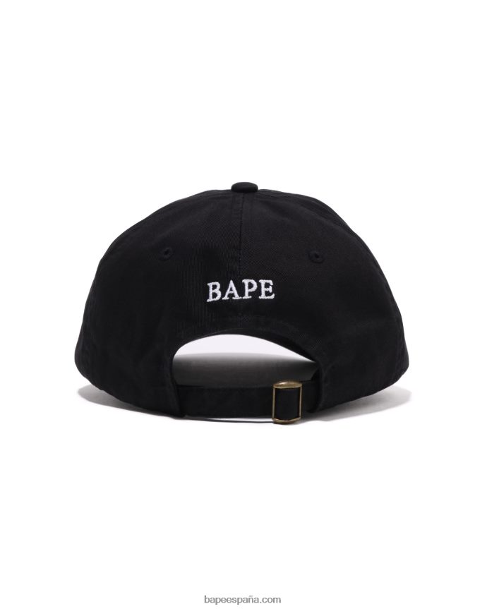 hombres A Bathing Ape tapa de panel de un punto 288PLL443 negro