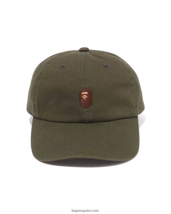 hombres A Bathing Ape tapa de panel de un punto 288PLL445 ejercito verde