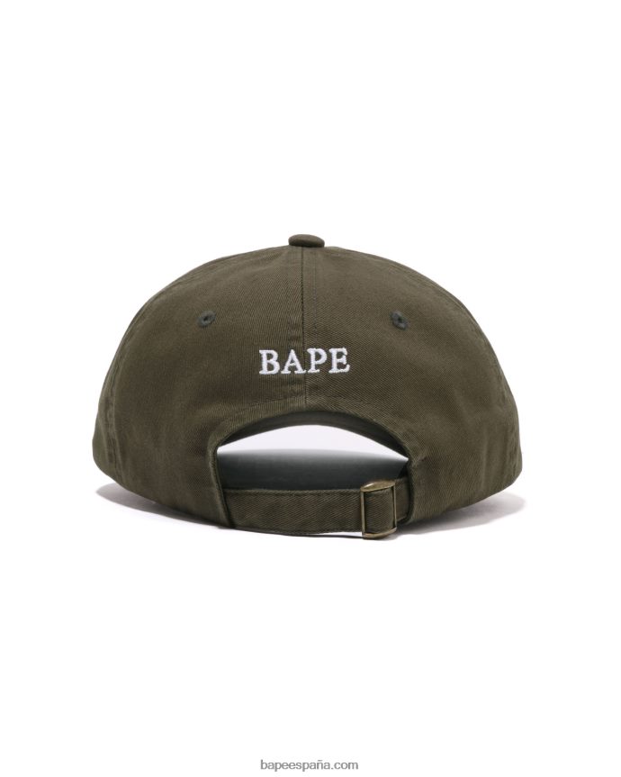 hombres A Bathing Ape tapa de panel de un punto 288PLL445 ejercito verde