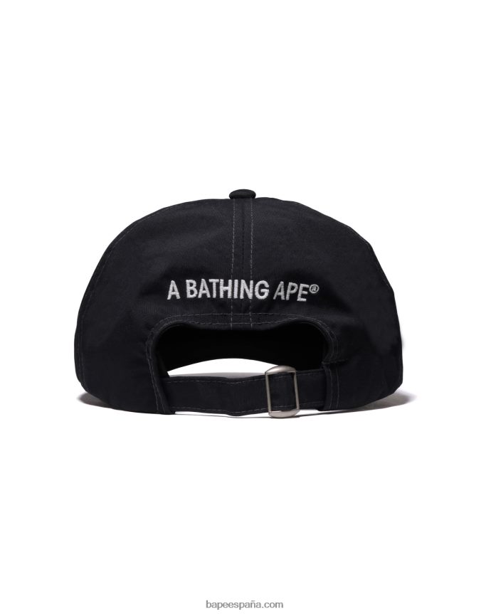 hombres A Bathing Ape tapa de panel de un punto 288PLL537 negro