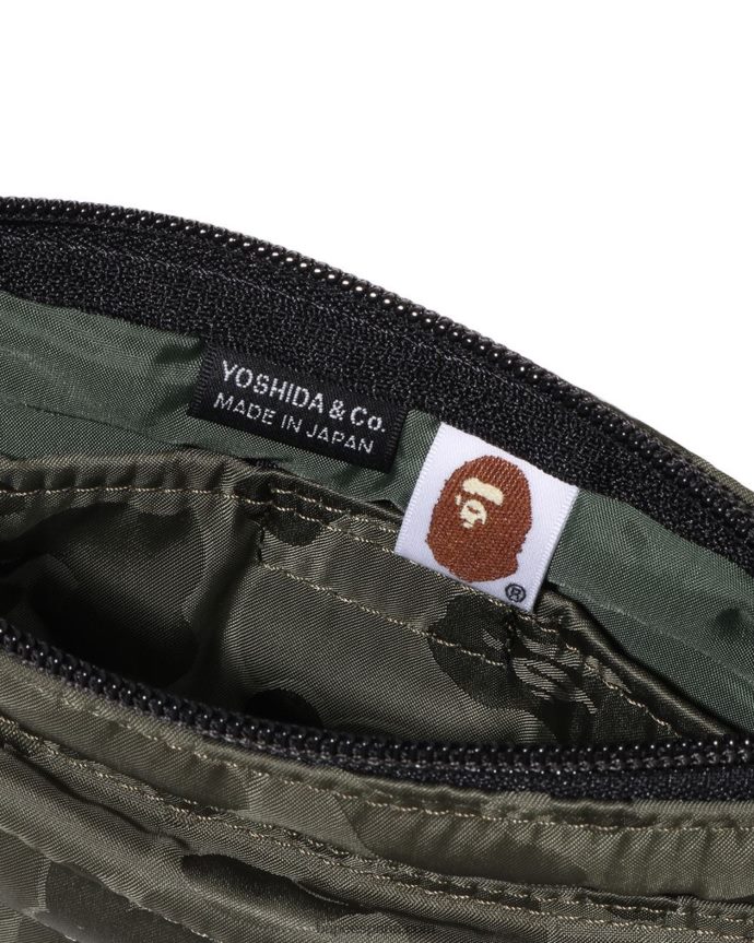 hombres A Bathing Ape bolsa de hombro de camuflaje sólido x porter 288PLL548 ejercito verde