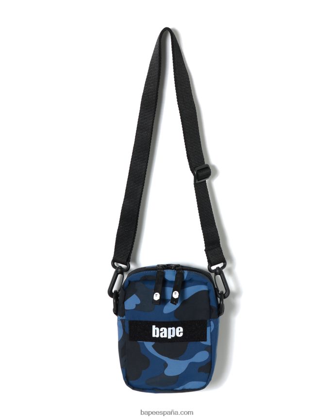 hombres A Bathing Ape bolsa de hombro militar de camuflaje de color 288PLL771 Azul marino