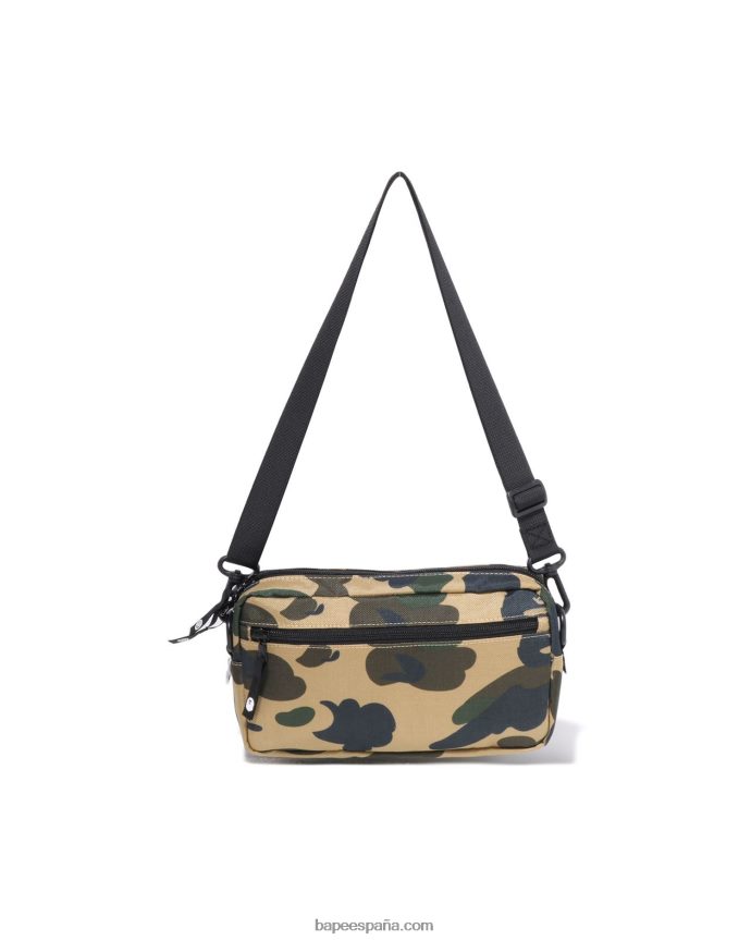hombres A Bathing Ape bolso de hombro 1st camo mini 288PLL469 amarillo