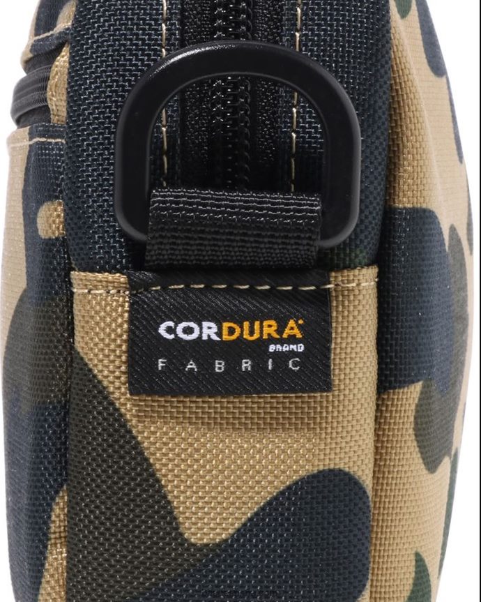 hombres A Bathing Ape bolso de hombro 1st camo mini 288PLL469 amarillo