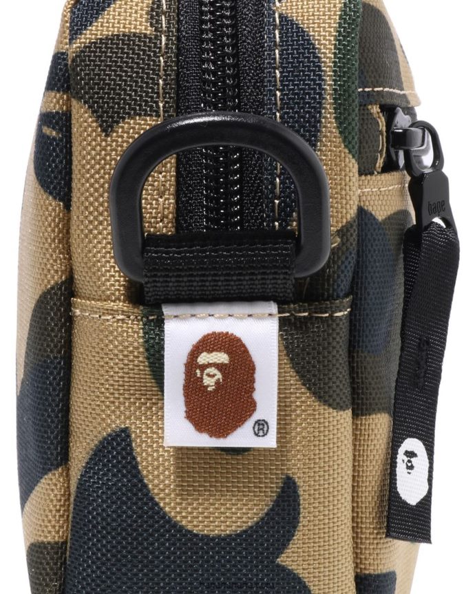 hombres A Bathing Ape bolso de hombro 1st camo mini 288PLL469 amarillo