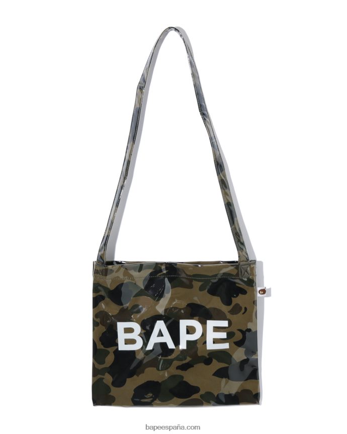 hombres A Bathing Ape bolso de hombro 1st camuflaje 288PLL775 ejercito verde