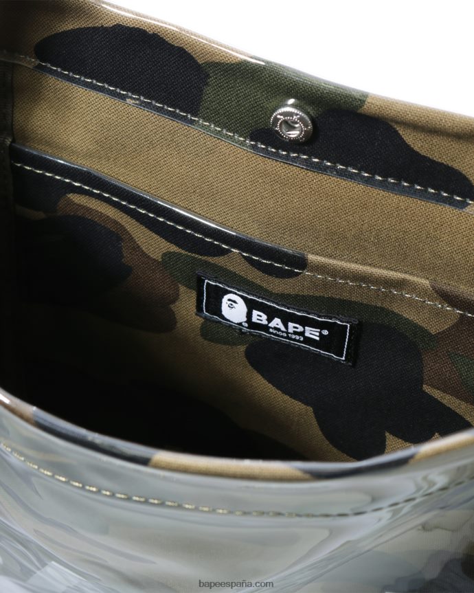 hombres A Bathing Ape bolso de hombro 1st camuflaje 288PLL775 ejercito verde