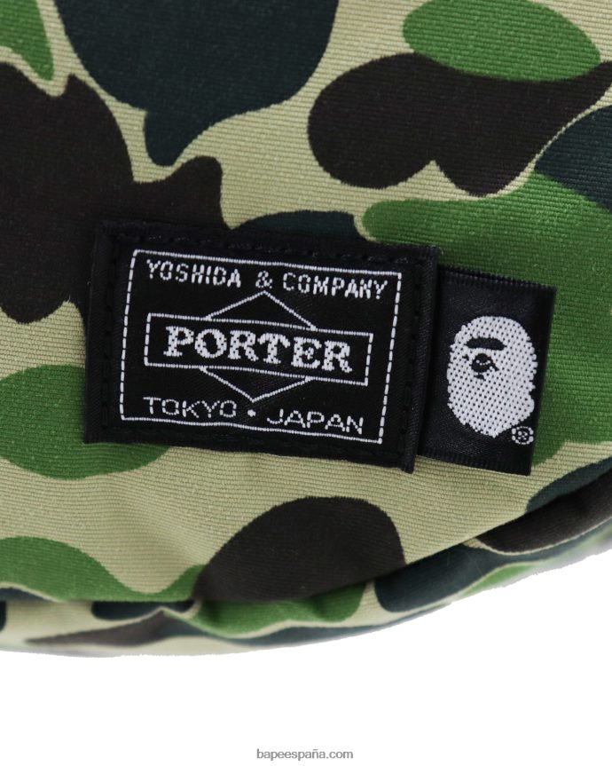hombres A Bathing Ape bolso de hombro porter abc camuflado 288PLL754 ejercito verde