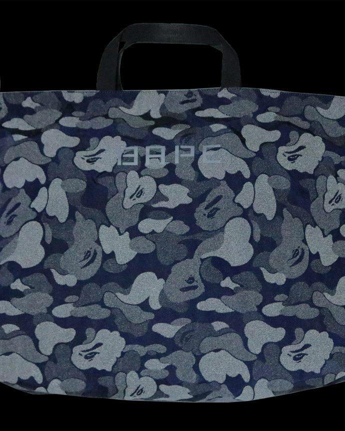hombres A Bathing Ape bolso de hombro reflectante abc dot 288PLL760 Azul marino
