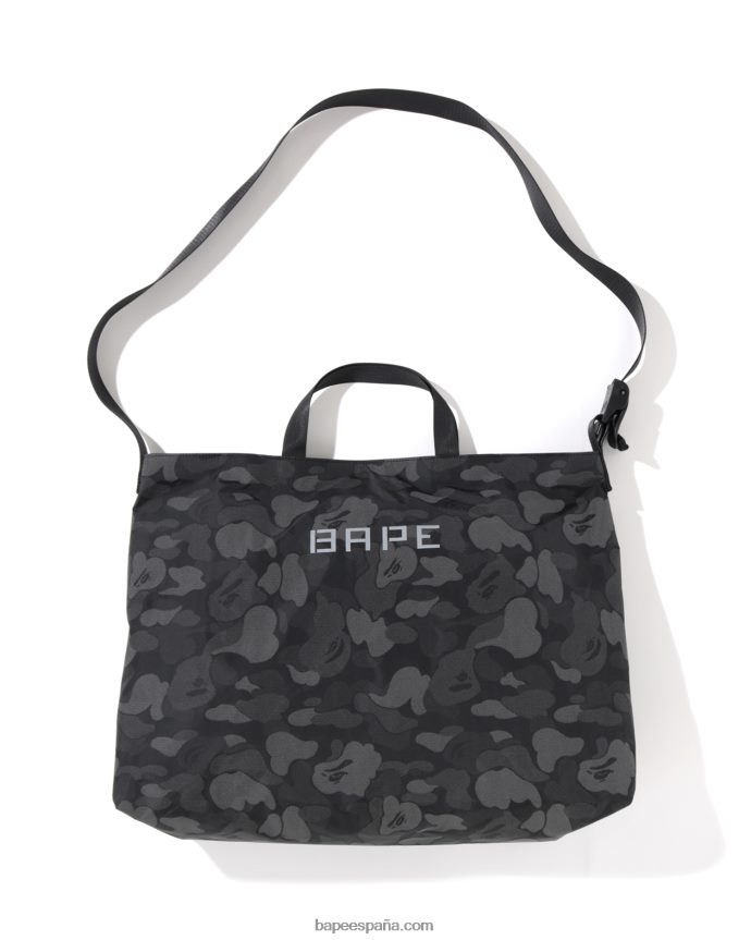 hombres A Bathing Ape bolso de hombro reflectante abc dot 288PLL761 negro
