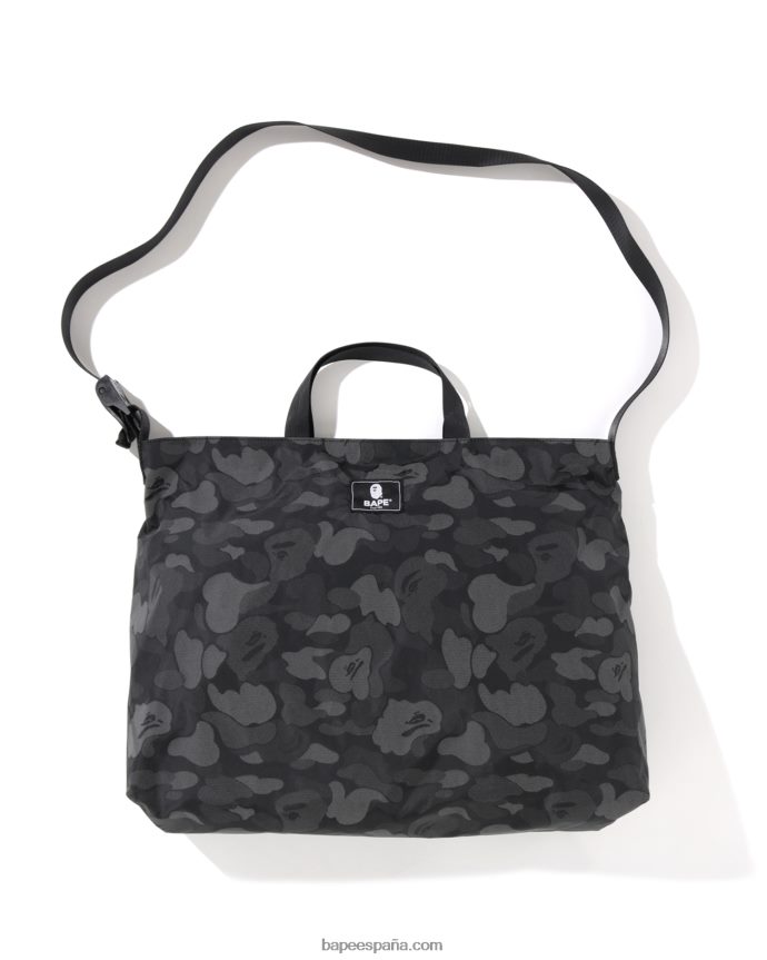 hombres A Bathing Ape bolso de hombro reflectante abc dot 288PLL761 negro
