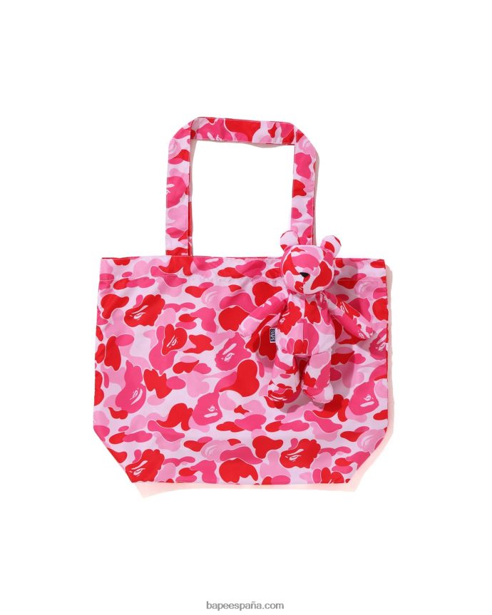 hombres A Bathing Ape bolsa(s) ecológica(s) abc camo bear 288PLL475 rosa