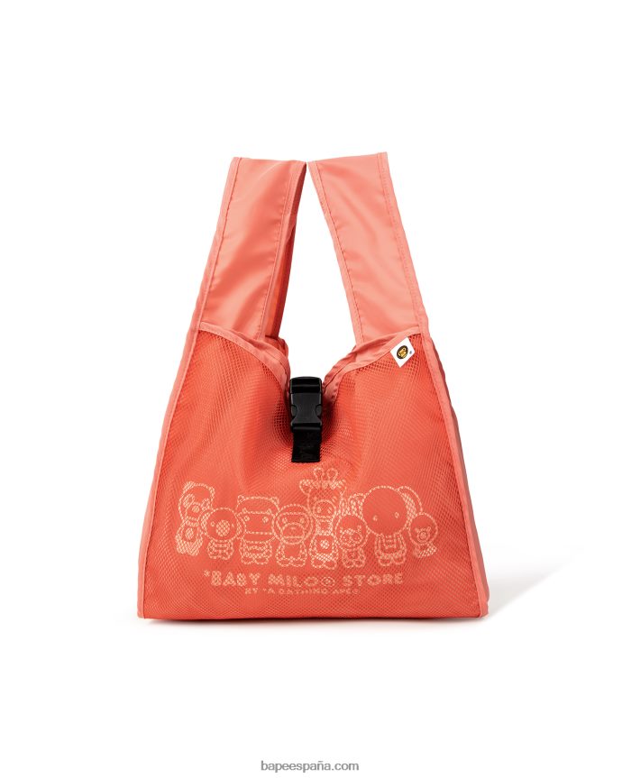hombres A Bathing Ape bolso tote bebe milo 288PLL746 rosa