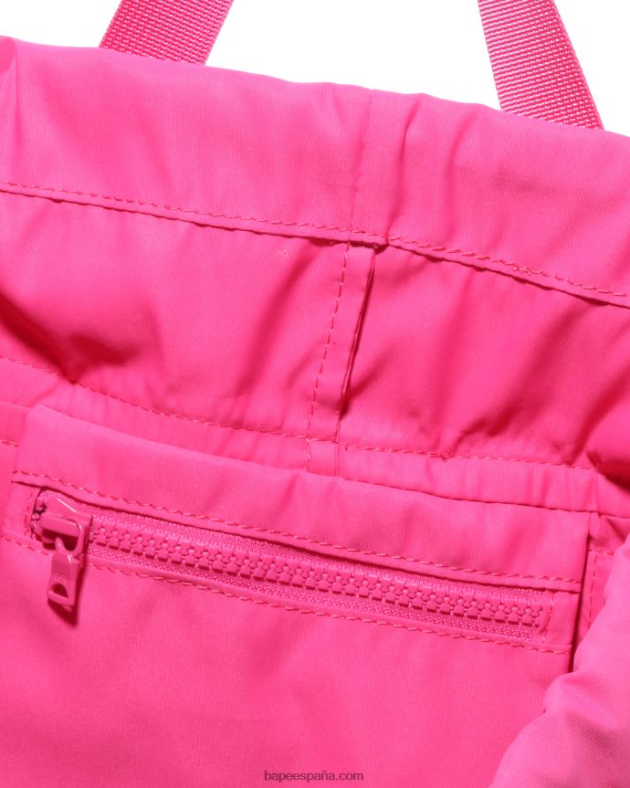 hombres A Bathing Ape tote abc de malla de camuflaje 288PLL397 rosa