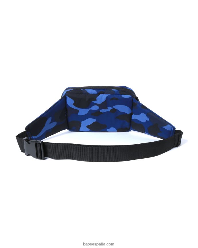 hombres A Bathing Ape riñonera color camo 288PLL763 Azul marino