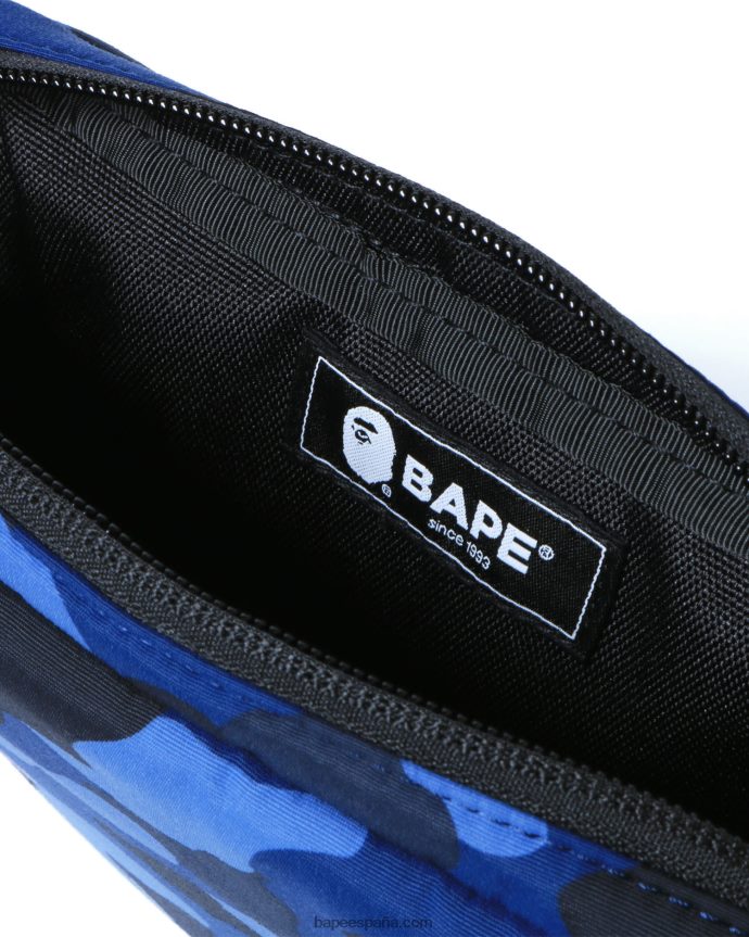 hombres A Bathing Ape riñonera color camo 288PLL763 Azul marino