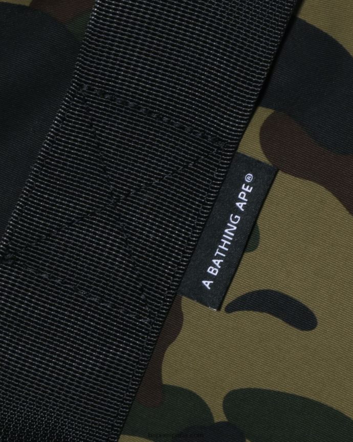 hombres A Bathing Ape 1er bolso de lona de camuflaje 288PLL464 ejercito verde