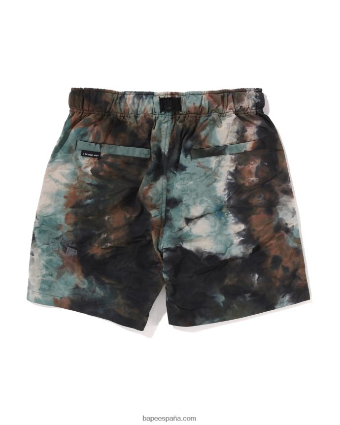 hombres A Bathing Ape pantalones cortos chusen híbrido fácil 288PLL189 marrón