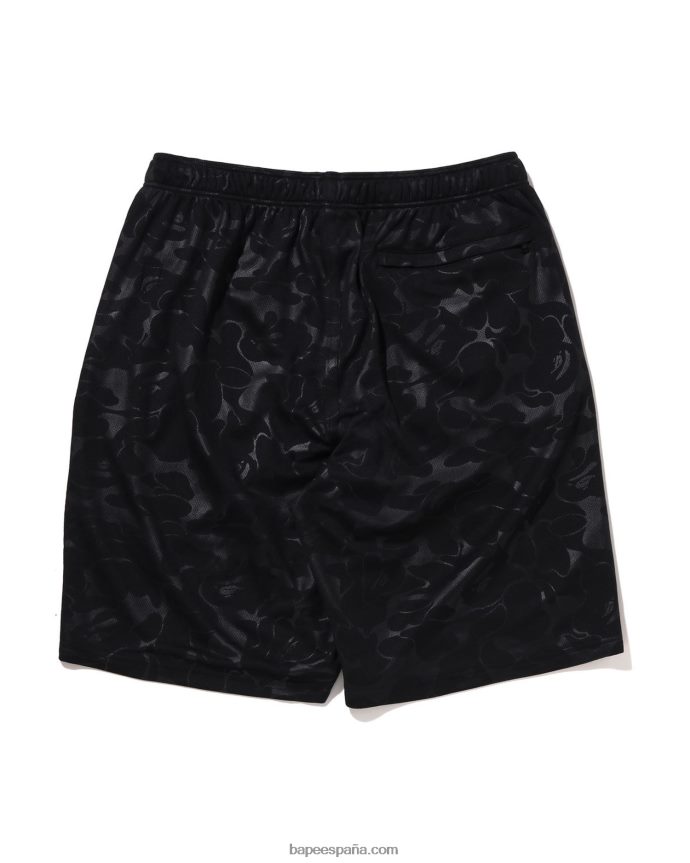 hombres A Bathing Ape pantalones cortos de fútbol 288PLL355 negro