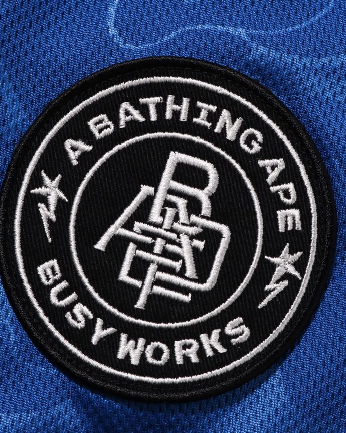 hombres A Bathing Ape pantalones cortos de fútbol 288PLL356 azul
