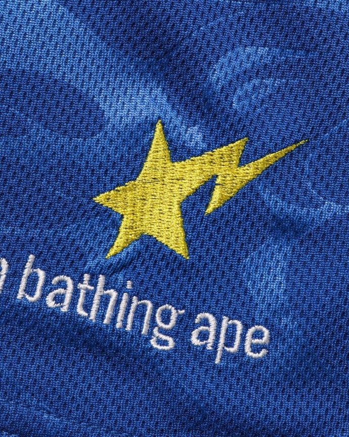 hombres A Bathing Ape pantalones cortos de fútbol 288PLL356 azul
