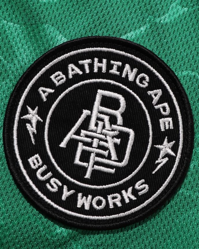 hombres A Bathing Ape pantalones cortos de fútbol 288PLL357 menta